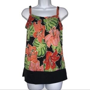 Roxanne Bra Size Floral Tankini Swimsuit 38D 14